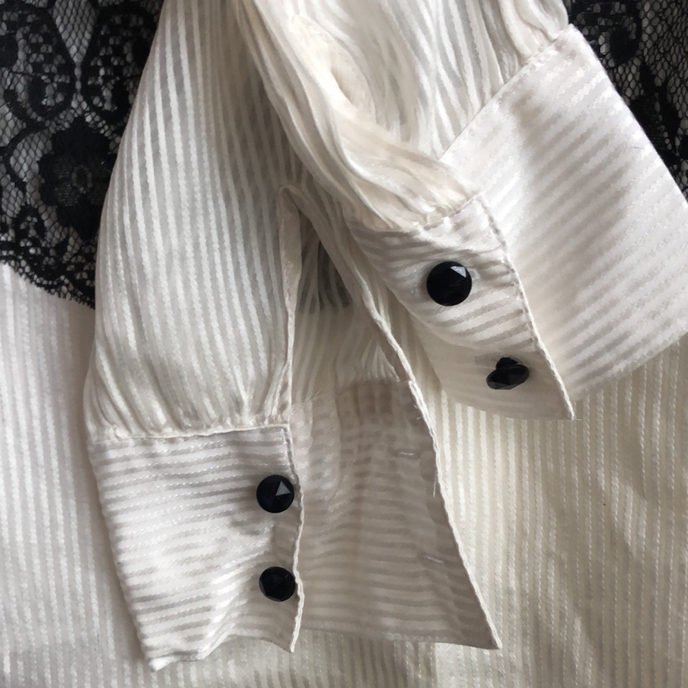 WHBM Silk Button Down Shirt /Blouse - Picture 5 of 6